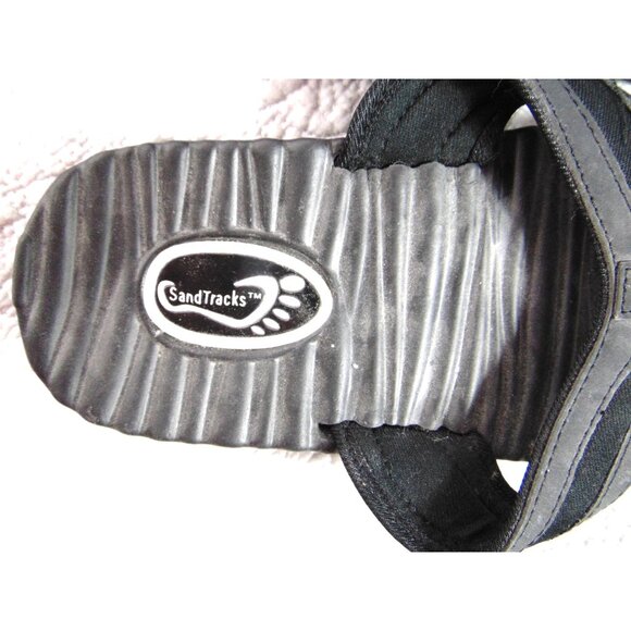 Sand Tracks Flip Flops Thongs Sandals 45 EU, 12 US Black EUC - Picture 2 of 4